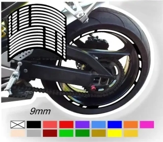 Proužky na ráfky motocyklu barva bílá