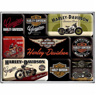 Magnety - 9 ks - Harley Davidson - NOVINKA
